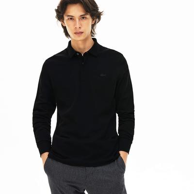 Lacoste Mens Paris Long-Sleeve Polo Shirt - Black - main image