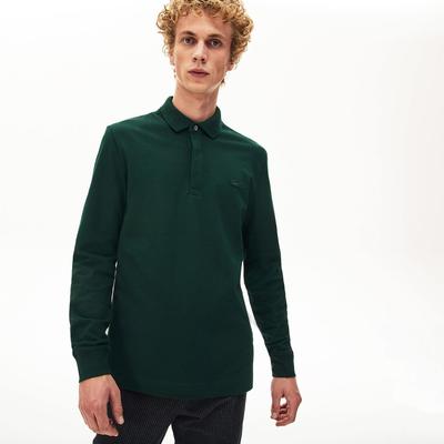 Lacoste Mens Paris Long-Sleeve Polo Shirt - Green - main image