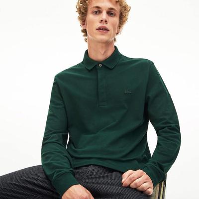Lacoste Mens Paris Long-Sleeve Polo Shirt - Green - main image
