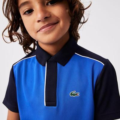 Lacoste Boys Sport Ultra-Dry Piqué Tennis Polo - Blue/Navy Blue - main image