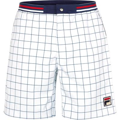 Fila Mens Heritage Window Pane Shorts - White/Navy - main image