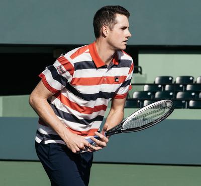 Fila Mens Heritage Stripe Polo - White/Blue/Red - main image