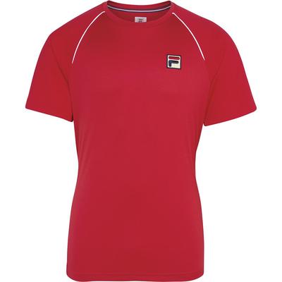 Fila Mens Heritage Piped Crew Tee - Red - main image