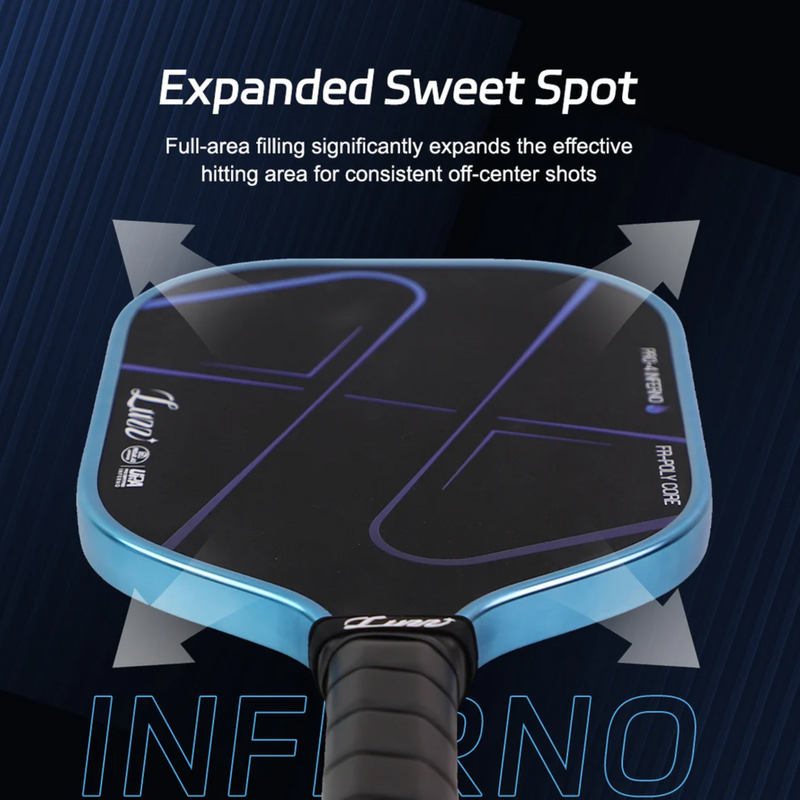 Luzz Pro 4 Blue Blaze Inferno Pickleball Paddle - main image