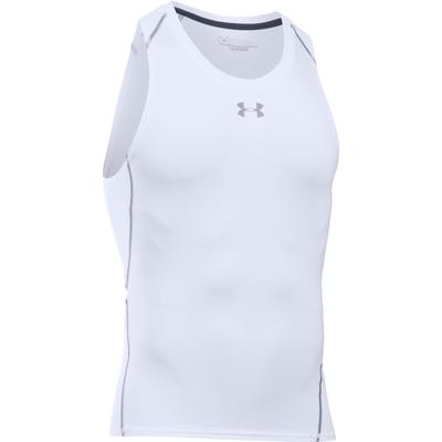 Under Armour Mens HeatGear Compression Tank Top - White - main image