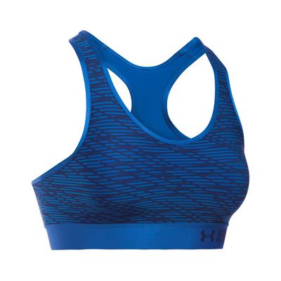 Under Armour Womens Armour Mid Printed Sports Bra - Blue - main image