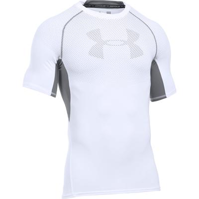 Under Armour Mens HeatGear Graphic Compression Top - White/Graphite - main image