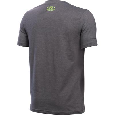 Under Armour Boys Sportstyle Logo T-Shirt - Carbon Heather/Green - main image
