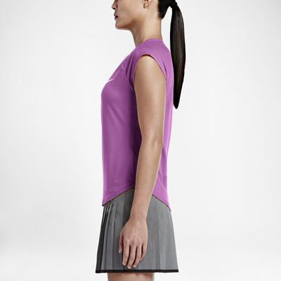Nike Womens Pure Cap-Sleeve 'V' Top - Purple - main image