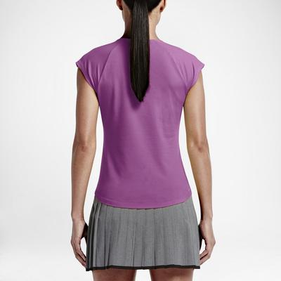 Nike Womens Pure Cap-Sleeve 'V' Top - Purple - main image