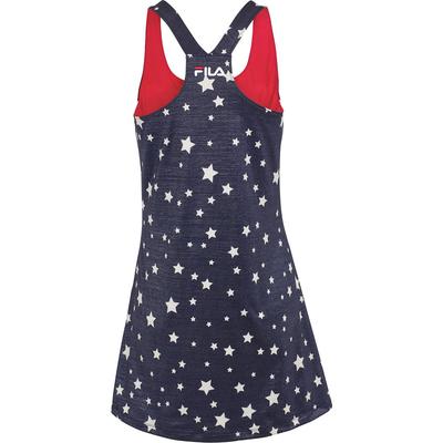 Fila Womens Heritage Star Dress - Navy/Star Print