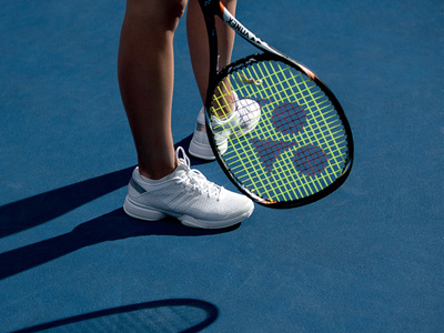 Adidas Womens Stella McCartney Barricade 8 Tennis Shoes - White - main image
