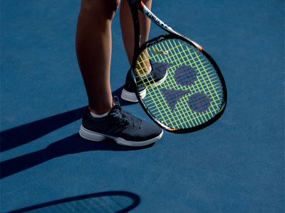 Adidas Womens Stella McCartney Barricade 8 Tennis Shoes - Navy - main image