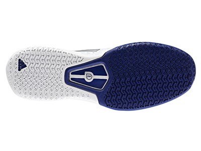 Adidas Mens Adizero Feather II Tennis Shoes - White/Silver/Hero-Ink - main image