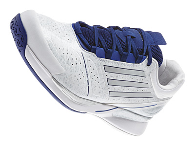 Adidas Mens Adizero Feather II Tennis Shoes - White/Silver/Hero-Ink - main image