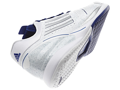 Adidas Mens Adizero Feather II Tennis Shoes - White/Silver/Hero-Ink - main image
