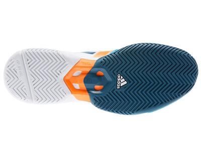 Adidas Mens adiZero Feather III Tennis Shoes - White/Blue - main image