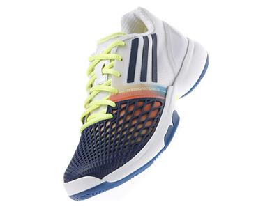 Adidas Womens Adizero Tempaia 3 Tennis Shoes - White/Dark Blue - main image