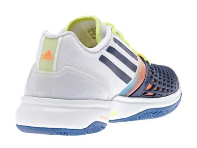 Adidas Womens Adizero Tempaia 3 Tennis Shoes - White/Dark Blue - main image