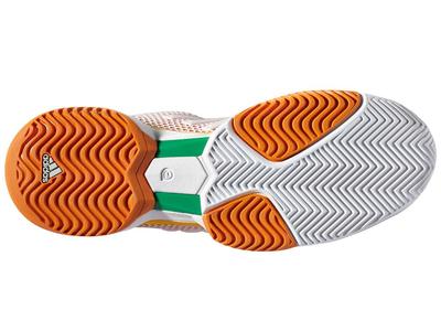 Adidas Womens Stella McCartney Barricade 8 Tennis Shoes - White/Orange - main image