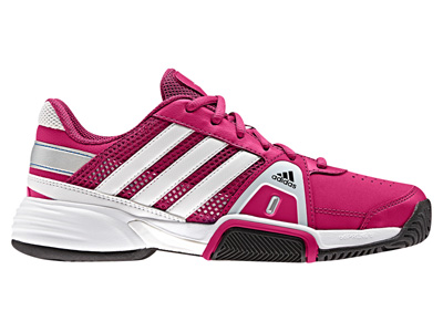 Adidas Girls Barricade Team 3 xJ Junior Tennis Shoes - Pink/White - main image
