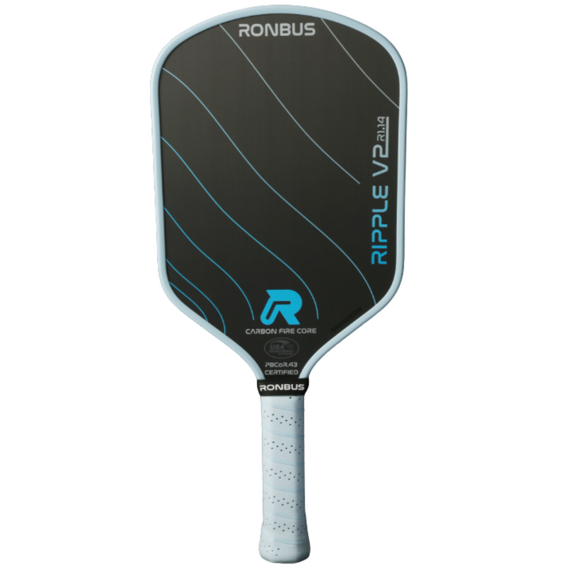 Ronbus Ripple V2 R1 14 mm Pickleball Paddle - Black/Blue - main image