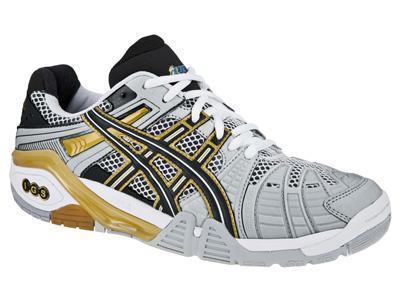 Asics GEL-Progressive Indoor Squash Shoes - White/Gold/Charcoal -  Tennisnuts.com