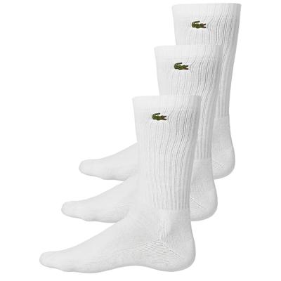 Lacoste Mens Cotton Socks (3 Pairs) - White