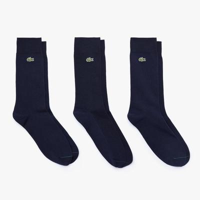 Lacoste Mens Cotton Blend Sport Socks (3 Pairs) - Navy Blue - main image