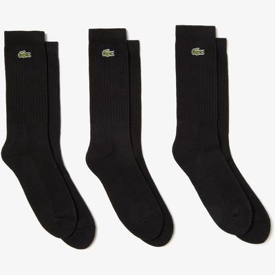 Lacoste Mens Sport Socks (3 Pairs) - Black - main image