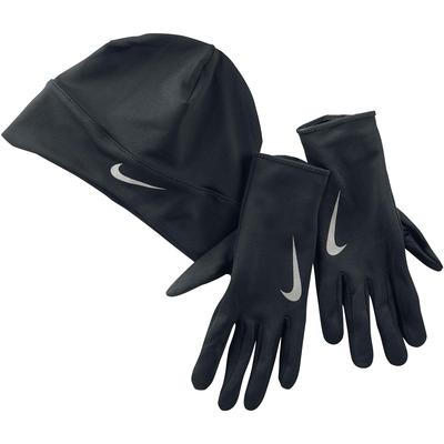 Nike Womens Dri-FIT Glove & Beanie Set - Black/Silver - main image