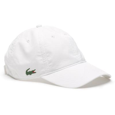 Lacoste Cap in Solid Diamond Weave Taffeta - White - main image