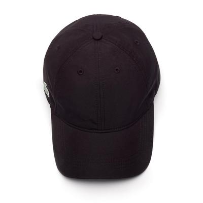 Lacoste Sport Cap in Solid Diamond Weave Taffeta - Black - main image