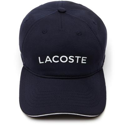 Lacoste Sport Wording Tech Pique Cap - Navy Blue/White