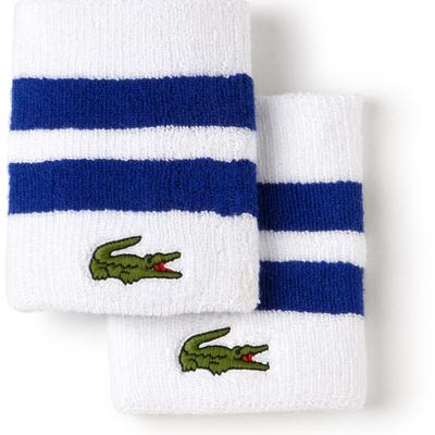 Lacoste Striped Tennis Wristband - White/Royal Blue - main image