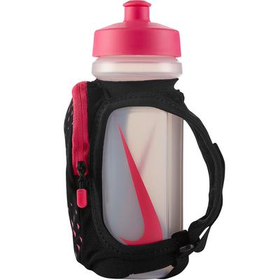 Nike 650ml Handheld Water Bottle - Black/Silver/Pink