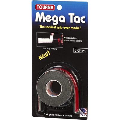 Tourna Mega Tac XL Overgrips (Pack of 3) - Black - main image