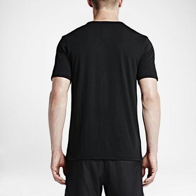 Nike Mens Run Dri-Blend Swoosh Running T-Shirt - Black/Volt - main image