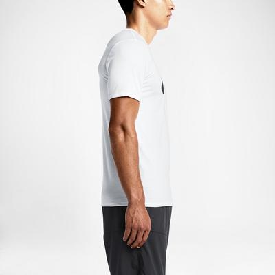 Nike Mens Run Dri-Blend Swoosh Running T-Shirt - White/Black - main image