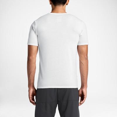 Nike Mens Run Dri-Blend Swoosh Running T-Shirt - White/Black - main image