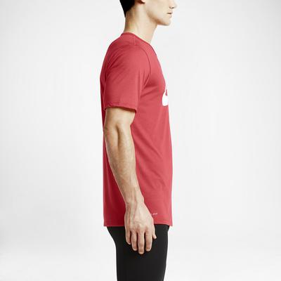 Nike Mens Run Dri-Blend Swoosh Running T-Shirt - Daring Red/White - main image