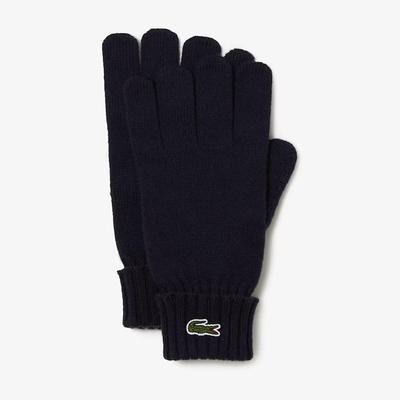 Lacoste Mens Wool Gloves - Navy Blue