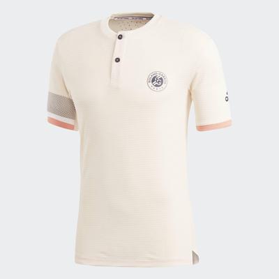 Adidas Mens Roland Garros Climachill Tennis Tee - Ecru Tint - main image