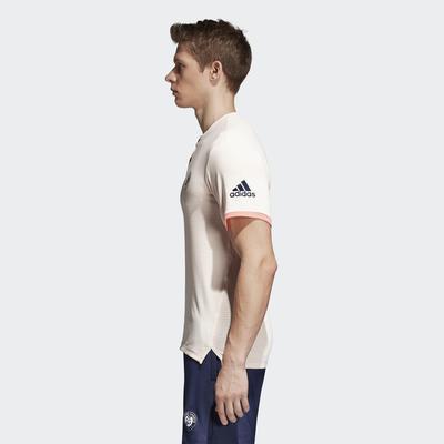 Adidas Mens Roland Garros Climachill Tennis Tee - Ecru Tint - main image