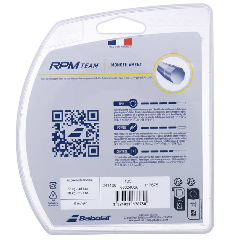 Babolat RPM Team Tennis String Set - Black - main image