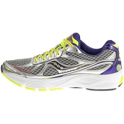 Saucony Womens Ride 7 Running Shoes - Silver/Purple/Citron - main image