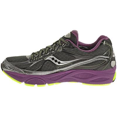 Saucony Womens Ride 7 GTX Running Shoes - Black/Purple/Citron - main image