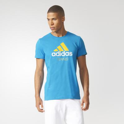 Adidas Mens Tennis Tee - Blue - main image