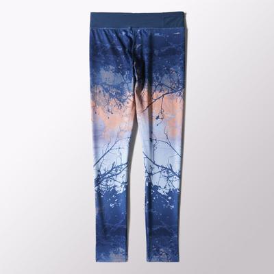 Adidas Womens Ultimate Fit Allover Print Tights - Multicolour/Light Purple - main image