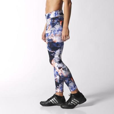 Adidas Womens Ultimate Fit Allover Print Tights - Multicolour/White - main image